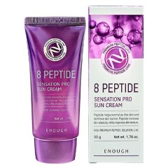 Enough Крем для лица солнцезащитный с пептидным комплексом 8 Peptide Sensation Pro Sun Cream SPF 50/PA+++, 50г 