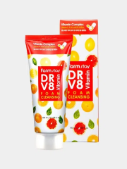 FarmStay Очищающая пенка с комплексом витаминов DR-V8 Vitamin Foam Cleansing, 100мл