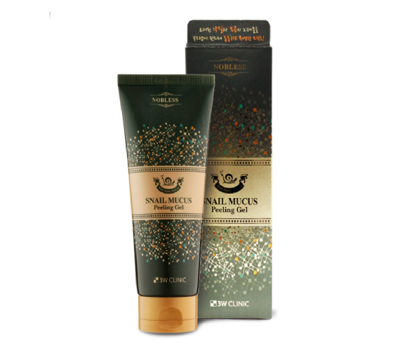 3W Clinic Пилинг-скатка для лица с муцином улитки Snail Mucus Peeling Gel, 180мл