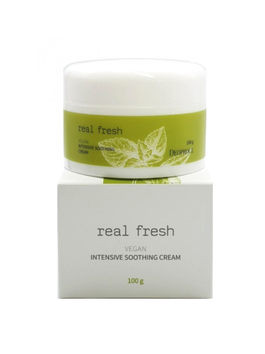Deoproce Крем-гель для лица с растительными экстрактами Real Fresh Vegan Intensive Soothing Cream, 100г