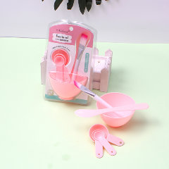 Набор для масок из 6 предметов, чаша+кисть+мерные ложки, цвет микс