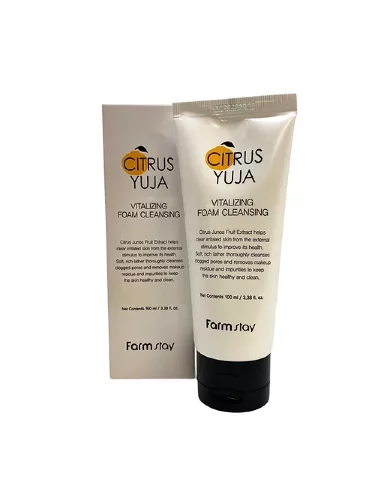 FarmStay Пенка для умывания с экстрактом Юдзу Citrus Yuja Vitalizing Foam Cleanser, 100мл
