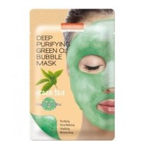 Purederm Очищающая пузырьковая маска с экстрактом зеленого чая Deep Purifying Pink O2 Bubble Mask Green Tea, 25 г