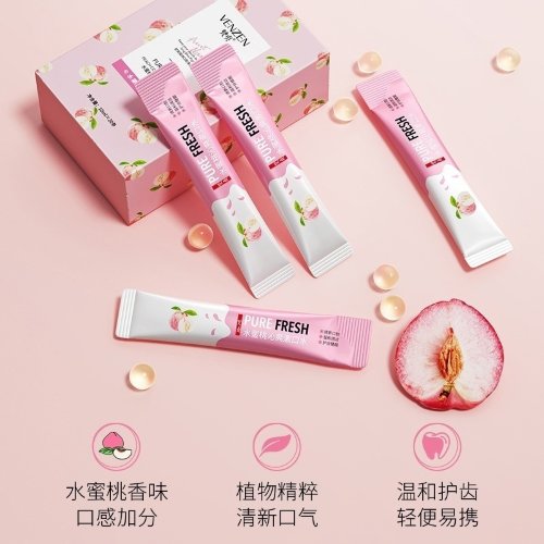 Venzen Ополаскиватель для полости рта со вкусом персика, 10мл*20шт