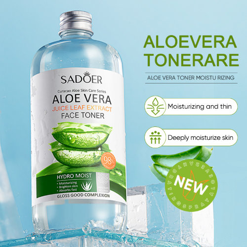 Sadoer Тонер для лица с экстрактом алоэ вера Aloe Vera Juice Leaf Extract Face Toner, 500мл