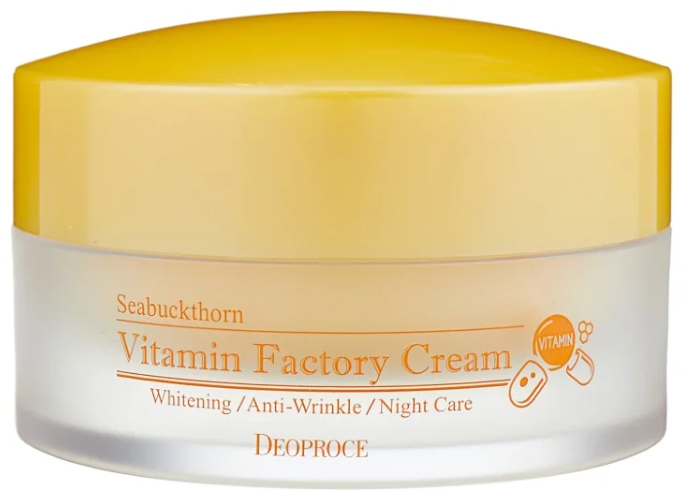 Deoproce Ночной витаминный крем для лица Seabuckthorn Vitamin Factory Cream, 100г