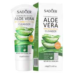 Sadoer Освежающая пенка для умывания с экстрактом алоэ вера Aloe Vera Refreshing Purifyng Cleanser, 100г