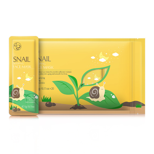 Laikou Ночная маска для лица с муцином улитки Snail Sleeping Face Mask, 3г