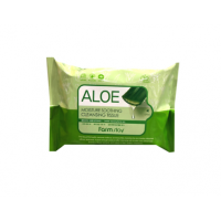 Farmstay Aloe Moisture Soothing Cleansing Tissue Очищающие увлажняющие салфетки с экстрактом алоэ, 30 шт
