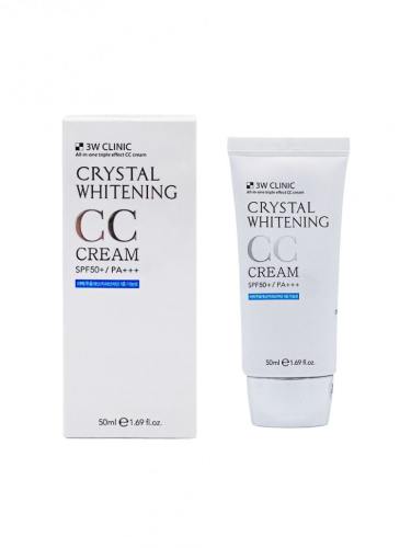 3W Clinic Осветляющий СС крем Crystal Whitening CC Cream SPF50 PA+++, 50мл