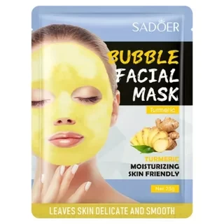 Sadoer Пузырьковая маска для лица с экстрактом куркумы Bubble Facial Mask Turmeric, 25г