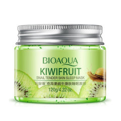 BioAqua Ночная маска для лица с экстрактом киви и муцином Kiwifruit Snail Tender Skin Sleep Mask, 120г