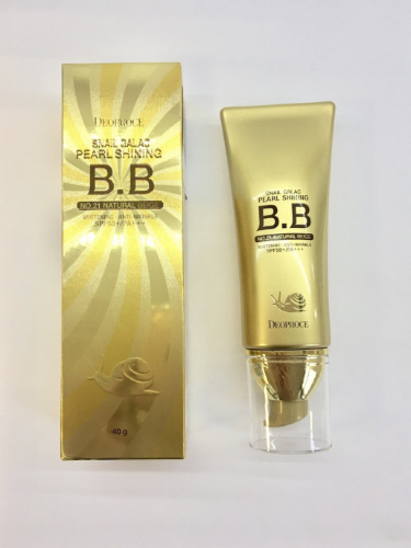 Deoproce BB крем с улиточным муцином и дрожжевыми грибами Snail Galac-Tox Pearl Shining BB, 40мл
