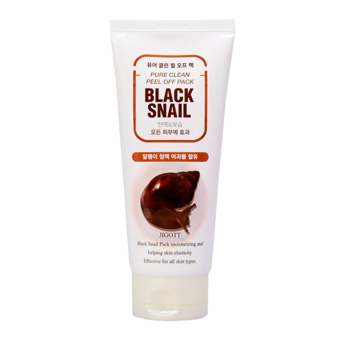 Jigott Маска-пленка для лица с улиточным муцином Black Snail Peel Off Pack, 180мл