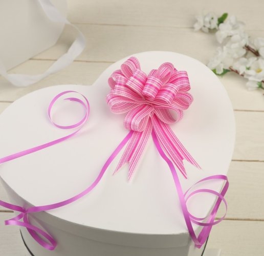 Бант-шар №1,8 тонкие полосы малиновый, 1шт