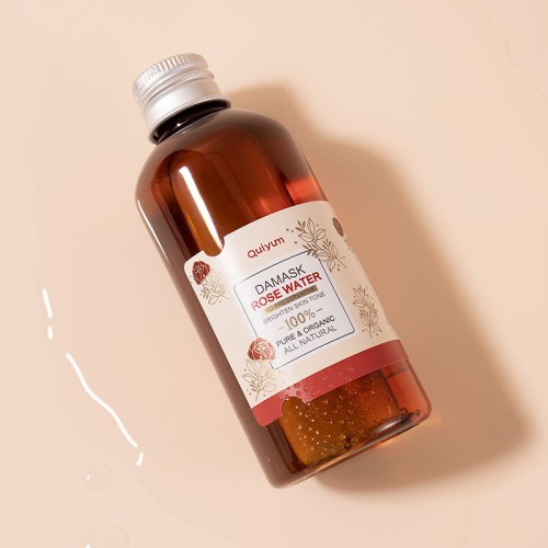 Quiyum Тонер Розовая вода осветляющая тон кожи Damask Rose Water, 100мл