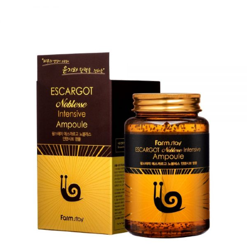 FarmStay Ампульная сыворотка для лица с улиточным муцином Escargot Noblesse Intensive Ampoule, 250мл