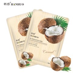 Hanhuo Тканевая маска для лица с экстрактом кокоса Coconut Revitalizing Nourishing Lock Water Mask, 30г