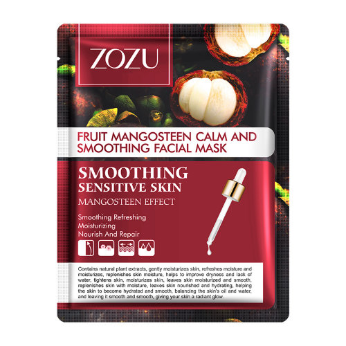 Zozu Тканевая маска для лица с мангостином Fruit Mangosteen Calm And Smoothing Facial Mask, 25г