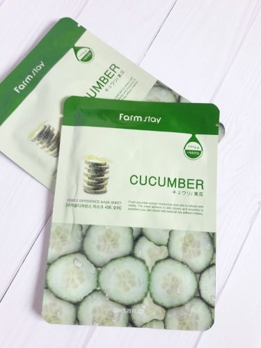 FarmStay Тканевая маска для лица с экстрактом огурца Visible Difference Mask Sheet Cucumber, 23мл*10шт