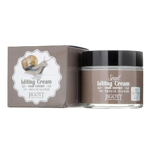 Jigott Подтягивающий крем с экстрактом слизи Snail Lifting Cream, 70мл 