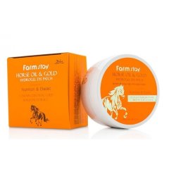 FarmStay Гидрогелевые патчи для глаз с экстрактом лошадиного масла и золота Hydrogel Eye Patch Horse Oil & Gold, 60шт(30пар)