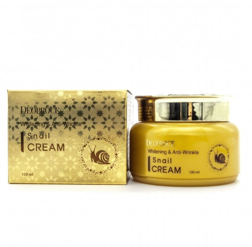 Deoproce Крем для лица с улиточным муцином Whitening And Anti-Wrinkle Snail Cream, 100мл