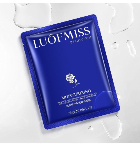 Luofmiss Тканевая маска для лица с гиалуроновой кислотой Hydrating Moisturizing Facial Mask, 25г