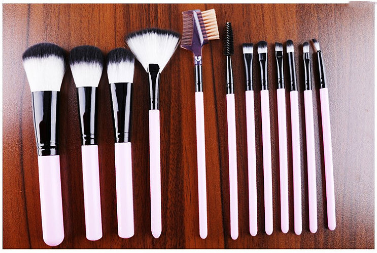 Набор кистей для макияжа в тубусе, 12шт