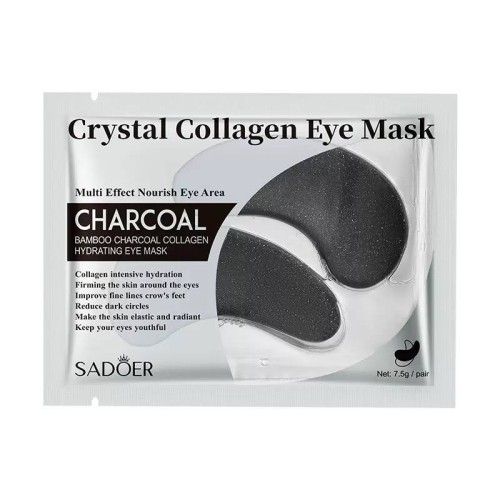 Sadoer Гидрогелевые патчи для кожи вокруг глаз с экстрактом древесного угля и коллагена Bamboo Charcoal Collagen Hydrating Eye Mask, 7,5г