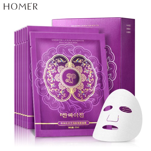 Homer Увлажняющая тканевая маска для лица Ganoderma Lucidum, 25мл*10шт
