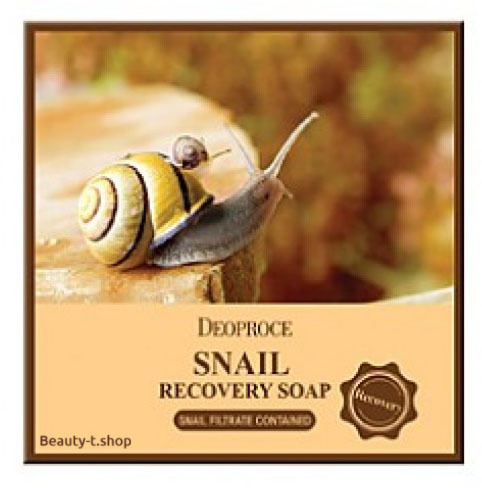 Deoproce Мыло для лица с улиточным муцином Snail Recovery Soap, 100г