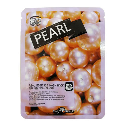 May Island Тканевая маска для лица с экстрактом жемчуга Real Essence Mask Pack Pearl, 25мл*10шт