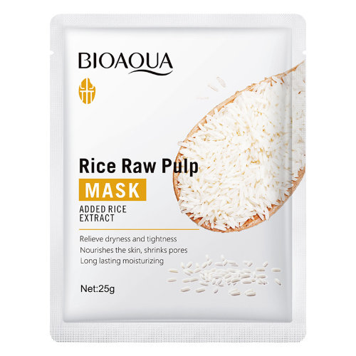 BioAqua Увлажняющая тканевая маска для лица с экстрактом риса Mask Added Rice Extract, 25г