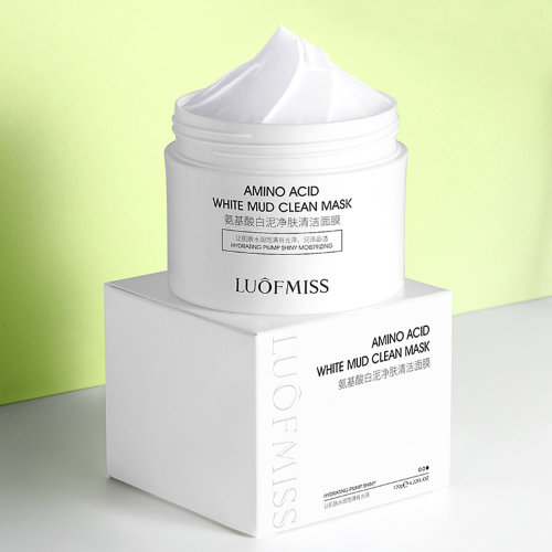 Luofmiss Очищающая маска для лица с аминокислотами и белой глиной, 120г