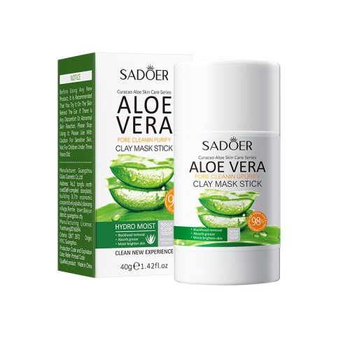Sadoer Глиняная маска-стик с экстрактом алоэ вера Aloe Vera Clay Mask Stick, 40г