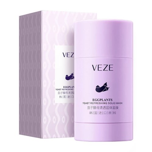 Veze Маска для лица с экстрактом баклажана Eggplant Yeast Refreshing Solid Mask, 40г