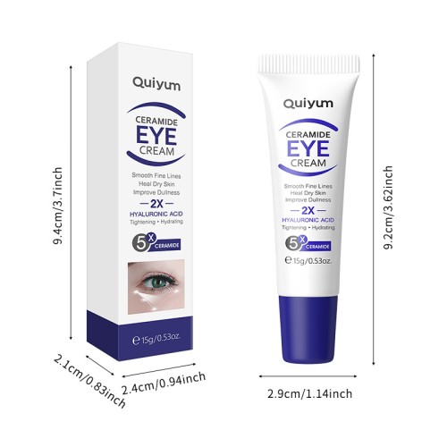 Quiyum Разглаживающий крем для кожи вокруг глаз с керамидом Ceramide Eye Cream, 15г