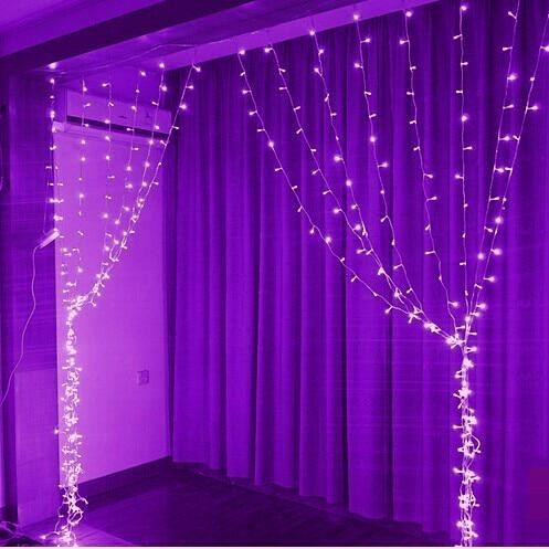 Гирлянда-штора, фиолетовый