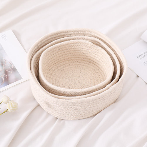 Декоративная корзинка плетение, белая