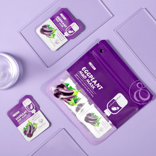 Laikou Глиняная маска для лица с экстрактом баклажана Eggplant Mud Mask, 5г*12шт
