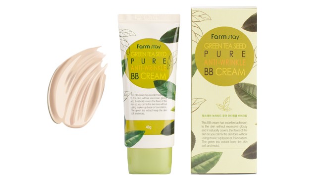 FarmStay Антивозрастной BB крем для лица Green Tea Seed Pure Anti Wrinkle BB Cream, 40мл 