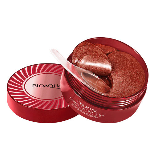 BioAqua Гидрогелевые патчи для кожи вокруг глаз с экстрактом красных Ирландских водорослей Eye Mask Haematococcus Pluvialis, 60 шт (30 пар)