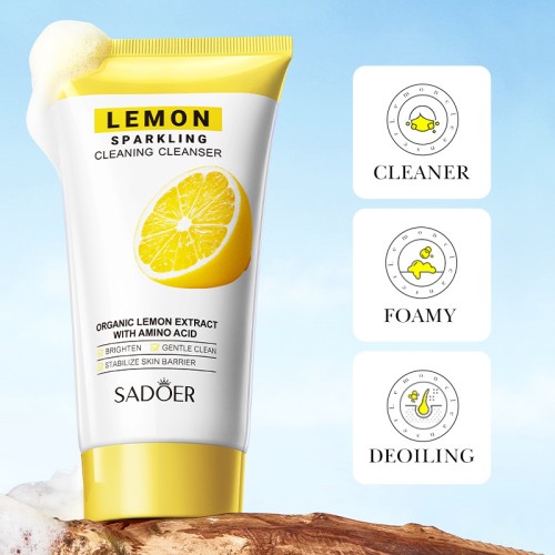 Sadoer Пенка для умывания с экстрактом лимона Lemon Sparkling, 150г