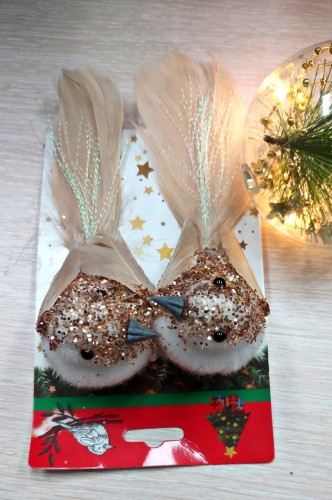 Evazia Елочное украшение "Птички" 2 в 1, 1шт