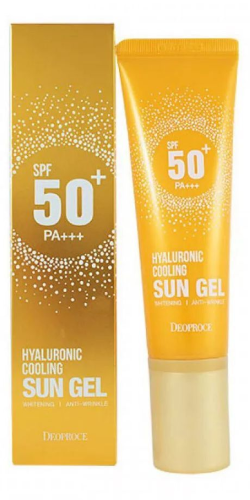 Deoproce Солнцезащитный гель для лица с гиалуроновой кислотой Hyaluronic Cooling Sun Gel SPF 50+ PA+++, 50г