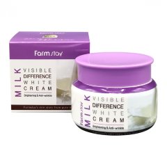 FarmStay Увлажняющий крем для лица с экстрактом молока Visible Difference Milk White Cream, 100г 
