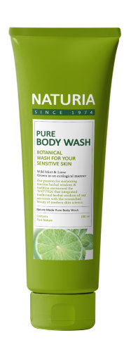 Naturia Гель для душа с экстрактом мяты и лайма Pure Body Wash Wild Mint & Lime, 100мл