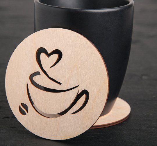 Подставка под кружку «Чашечка кофе» 9×9см, 1шт