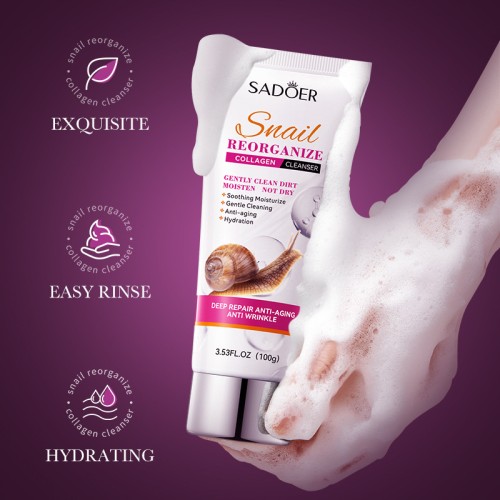Sadoer Очищающее средство для кожи лица Snail Reorganize, 100г